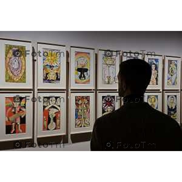 Bergamo dopo più di un secolo saranno riunite le 74 carte del mazzo Colleoni, conservate tra Accademia Carrara di Bergamo, The Morgan Library & Museum di NYC con Maria Luisa Pacelli Elena Carnevali Sergio Gandi 26 Febbraio 2026 bg Italia foto Tiziano Manzoni Lapresse