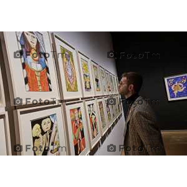 Bergamo dopo più di un secolo saranno riunite le 74 carte del mazzo Colleoni, conservate tra Accademia Carrara di Bergamo, The Morgan Library & Museum di NYC con Maria Luisa Pacelli Elena Carnevali Sergio Gandi 26 Febbraio 2026 bg Italia foto Tiziano Manzoni Lapresse