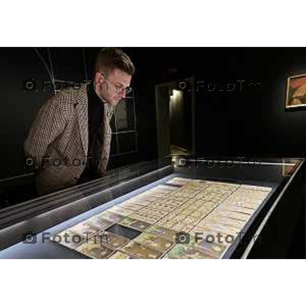 Bergamo dopo più di un secolo saranno riunite le 74 carte del mazzo Colleoni, conservate tra Accademia Carrara di Bergamo, The Morgan Library & Museum di NYC con Maria Luisa Pacelli Elena Carnevali Sergio Gandi 26 Febbraio 2026 bg Italia foto Tiziano Manzoni Lapresse