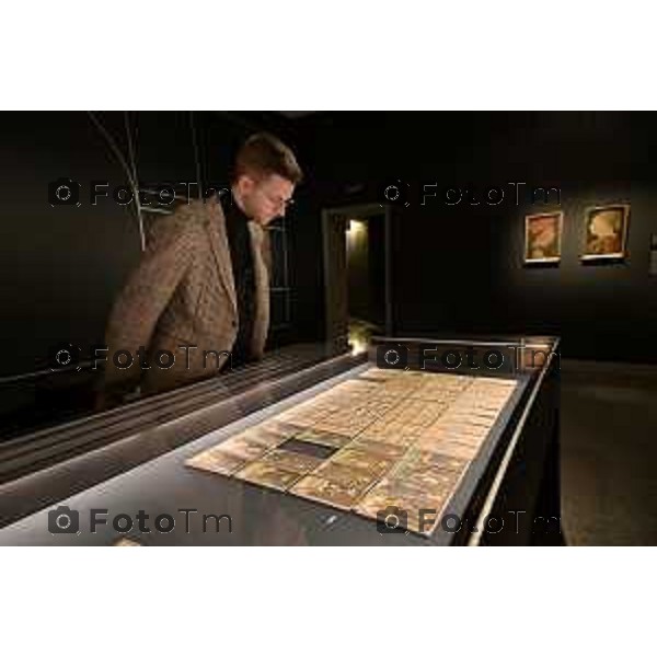 Bergamo dopo più di un secolo saranno riunite le 74 carte del mazzo Colleoni, conservate tra Accademia Carrara di Bergamo, The Morgan Library & Museum di NYC con Maria Luisa Pacelli Elena Carnevali Sergio Gandi 26 Febbraio 2026 bg Italia foto Tiziano Manzoni Lapresse