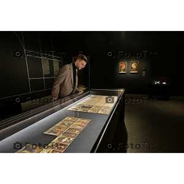 Bergamo dopo più di un secolo saranno riunite le 74 carte del mazzo Colleoni, conservate tra Accademia Carrara di Bergamo, The Morgan Library & Museum di NYC con Maria Luisa Pacelli Elena Carnevali Sergio Gandi 26 Febbraio 2026 bg Italia foto Tiziano Manzoni Lapresse