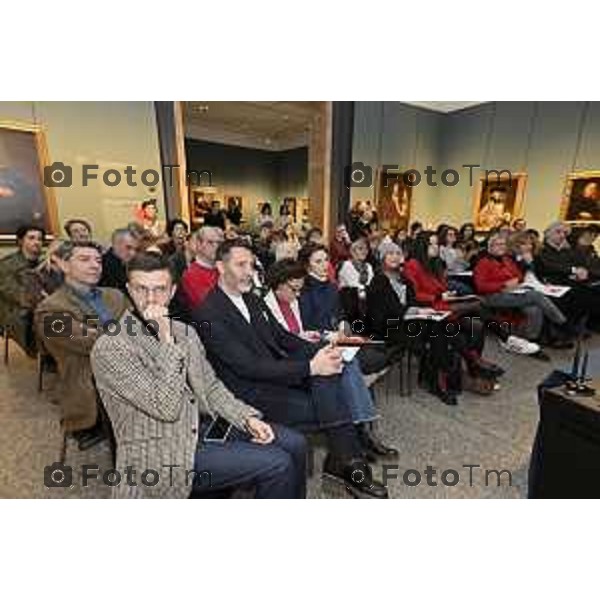 Bergamo dopo più di un secolo saranno riunite le 74 carte del mazzo Colleoni, conservate tra Accademia Carrara di Bergamo, The Morgan Library & Museum di NYC con Maria Luisa Pacelli Elena Carnevali Sergio Gandi 26 Febbraio 2026 bg Italia foto Tiziano Manzoni Lapresse
