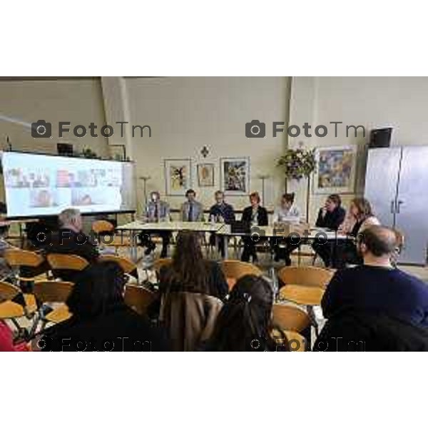 Bergamo CTE Ambito Territoriale Sociale Valle Imagna - Villa d\'Almè presentazione dell\'appartamento per giovani Care Leavers, nella foto intervento di Gianantonio Farinotti 26 Febbraio 2026 Bergamo Italia foto Tiziano Manzoni Lapresse