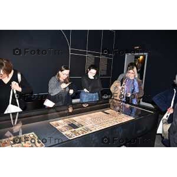 Bergamo dopo più di un secolo saranno riunite le 74 carte del mazzo Colleoni, conservate tra Accademia Carrara di Bergamo, The Morgan Library & Museum di NYC con Maria Luisa Pacelli Elena Carnevali Sergio Gandi 26 Febbraio 2026 bg Italia foto Tiziano Manzoni Lapresse