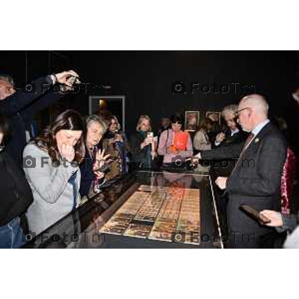 Bergamo dopo più di un secolo saranno riunite le 74 carte del mazzo Colleoni, conservate tra Accademia Carrara di Bergamo, The Morgan Library & Museum di NYC con Maria Luisa Pacelli Elena Carnevali Sergio Gandi 26 Febbraio 2026 bg Italia foto Tiziano Manzoni Lapresse