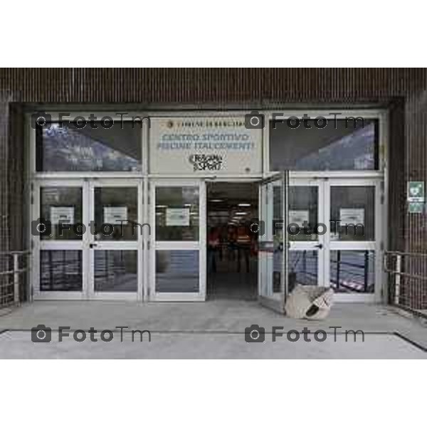 Bergamo visita cantiere Piscine Italcementi con Assessore Valesini, 28 Febbraio 2026 Bergamo Italia foto Tiziano Manzoni Lapresse