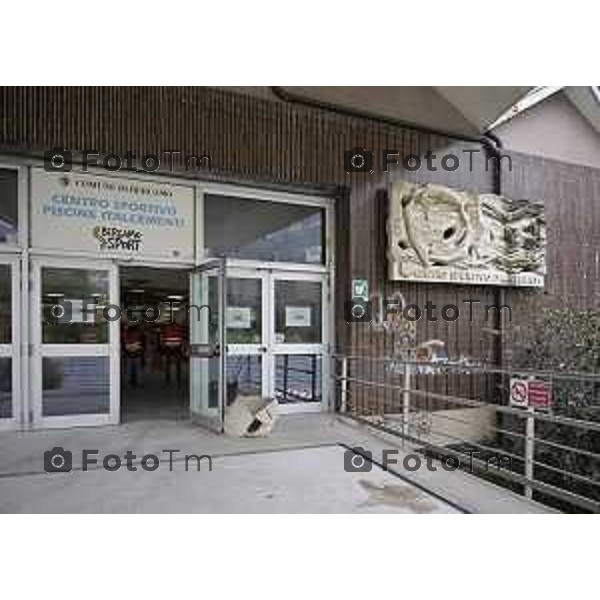 Bergamo visita cantiere Piscine Italcementi con Assessore Valesini, 28 Febbraio 2026 Bergamo Italia foto Tiziano Manzoni Lapresse