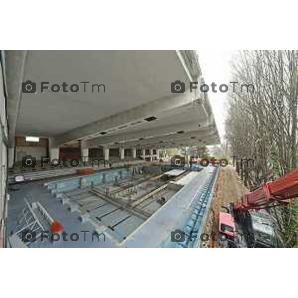Bergamo visita cantiere Piscine Italcementi con Assessore Valesini, 28 Febbraio 2026 Bergamo Italia foto Tiziano Manzoni Lapresse