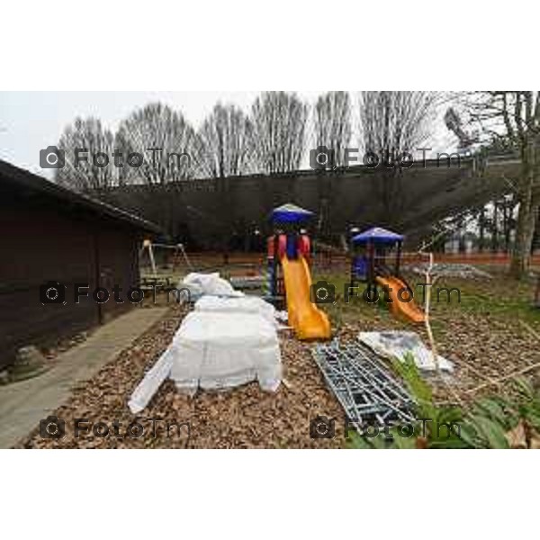 Bergamo visita cantiere Piscine Italcementi con Assessore Valesini, 28 Febbraio 2026 Bergamo Italia foto Tiziano Manzoni Lapresse