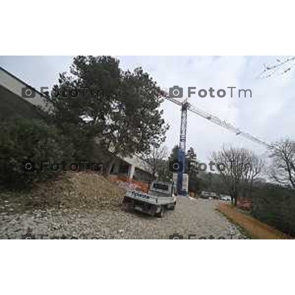 Bergamo visita cantiere Piscine Italcementi con Assessore Valesini, 28 Febbraio 2026 Bergamo Italia foto Tiziano Manzoni Lapresse