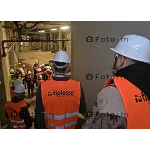 Bergamo visita cantiere Piscine Italcementi con Assessore Valesini, 28 Febbraio 2026 Bergamo Italia foto Tiziano Manzoni Lapresse
