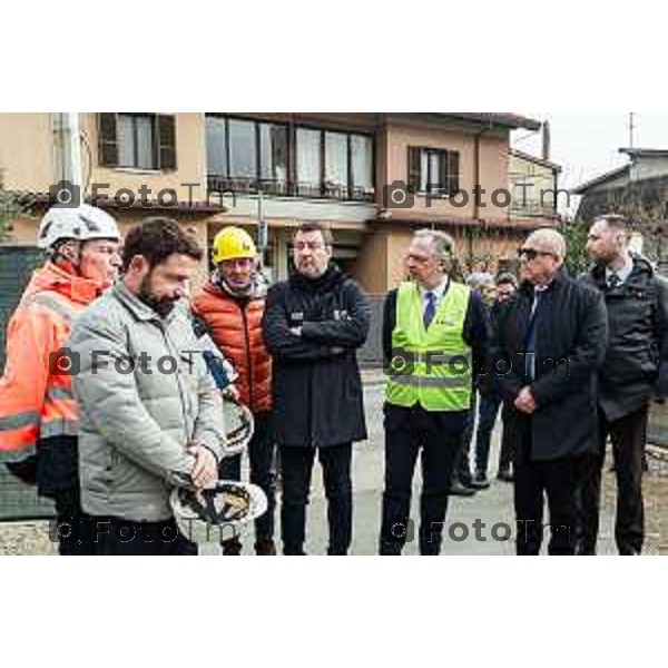 Bergamo, 2 marzo 2026 - Il Ministro delle Infrastrutture Matteo Salvini fa visita al cantiere ALER di via Tommaso Grossi e al cantiere RFI della prossima stazione di Orio Al Serio Aeroporto.