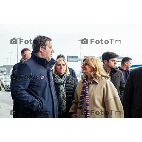Bergamo, 2 marzo 2026 - Il Ministro delle Infrastrutture Matteo Salvini fa visita al cantiere ALER di via Tommaso Grossi e al cantiere RFI della prossima stazione di Orio Al Serio Aeroporto.