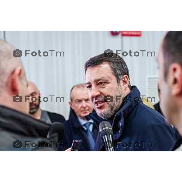Bergamo, 2 marzo 2026 - Il Ministro delle Infrastrutture Matteo Salvini fa visita al cantiere ALER di via Tommaso Grossi e al cantiere RFI della prossima stazione di Orio Al Serio Aeroporto.