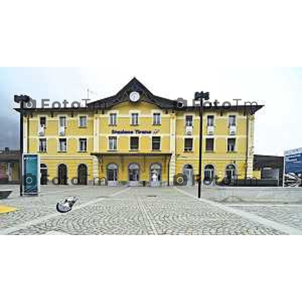 Tirano, Valtellina Sondrio Lavori ristrutturazione stazione ferroviaria rfi Olimpiadi 2026 2 Marzo 2026 Bergamo Italia foto Tiziano Manzoni Lapresse
