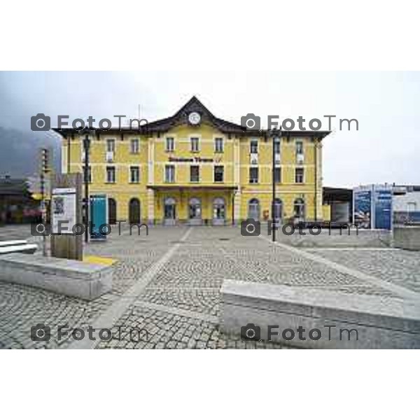 Tirano, Valtellina Sondrio Lavori ristrutturazione stazione ferroviaria rfi Olimpiadi 2026 2 Marzo 2026 Bergamo Italia foto Tiziano Manzoni Lapresse