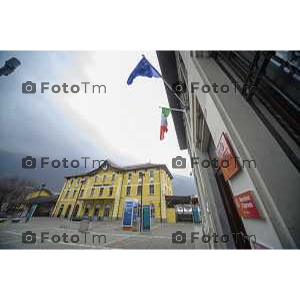 Tirano, Valtellina Sondrio Lavori ristrutturazione stazione ferroviaria rfi Olimpiadi 2026 2 Marzo 2026 Bergamo Italia foto Tiziano Manzoni Lapresse