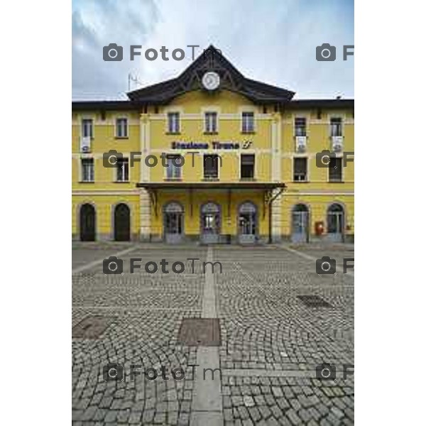 Tirano, Valtellina Sondrio Lavori ristrutturazione stazione ferroviaria rfi Olimpiadi 2026 2 Marzo 2026 Bergamo Italia foto Tiziano Manzoni Lapresse