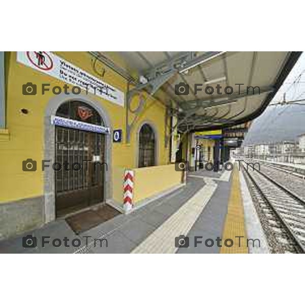 Tirano, Valtellina Sondrio Lavori ristrutturazione stazione ferroviaria rfi Olimpiadi 2026 2 Marzo 2026 Bergamo Italia foto Tiziano Manzoni Lapresse