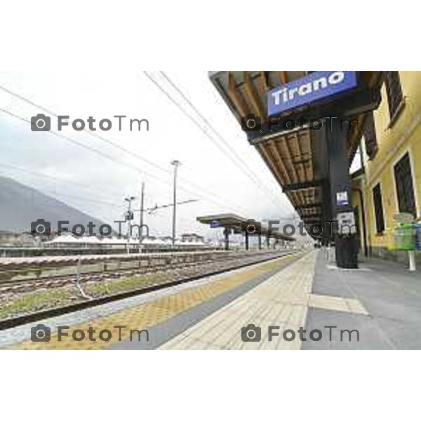 Tirano, Valtellina Sondrio Lavori ristrutturazione stazione ferroviaria rfi Olimpiadi 2026 2 Marzo 2026 Bergamo Italia foto Tiziano Manzoni Lapresse