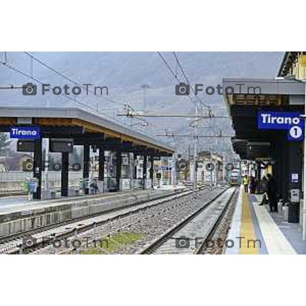 Tirano, Valtellina Sondrio Lavori ristrutturazione stazione ferroviaria rfi Olimpiadi 2026 2 Marzo 2026 Bergamo Italia foto Tiziano Manzoni Lapresse