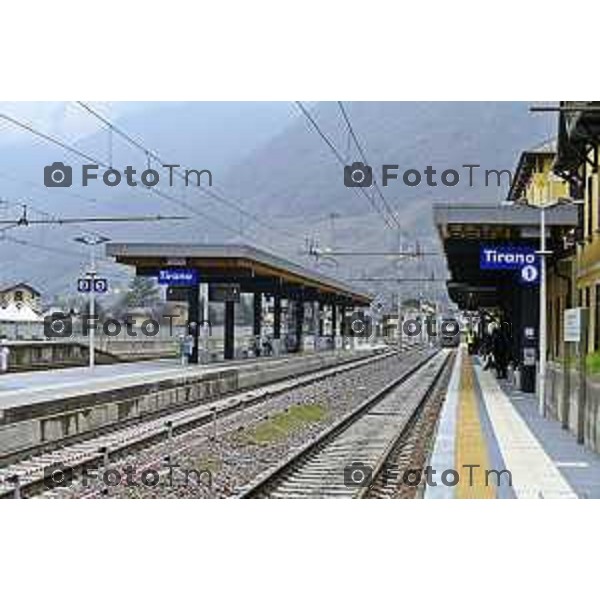 Tirano, Valtellina Sondrio Lavori ristrutturazione stazione ferroviaria rfi Olimpiadi 2026 2 Marzo 2026 Bergamo Italia foto Tiziano Manzoni Lapresse