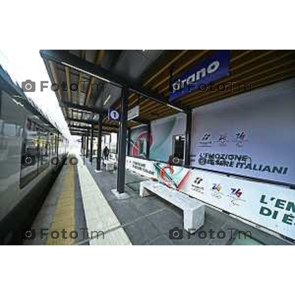 Tirano, Valtellina Sondrio Lavori ristrutturazione stazione ferroviaria rfi Olimpiadi 2026 2 Marzo 2026 Bergamo Italia foto Tiziano Manzoni Lapresse