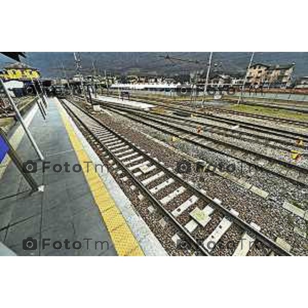 Tirano, Valtellina Sondrio Lavori ristrutturazione stazione ferroviaria rfi Olimpiadi 2026 2 Marzo 2026 Bergamo Italia foto Tiziano Manzoni Lapresse