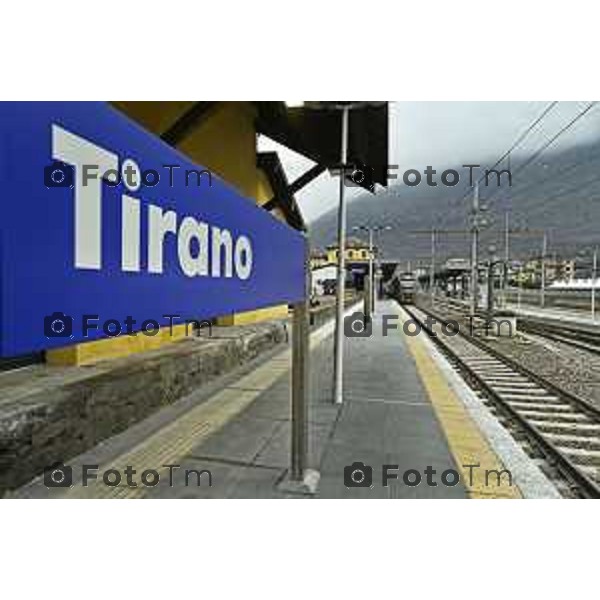 Tirano, Valtellina Sondrio Lavori ristrutturazione stazione ferroviaria rfi Olimpiadi 2026 2 Marzo 2026 Bergamo Italia foto Tiziano Manzoni Lapresse