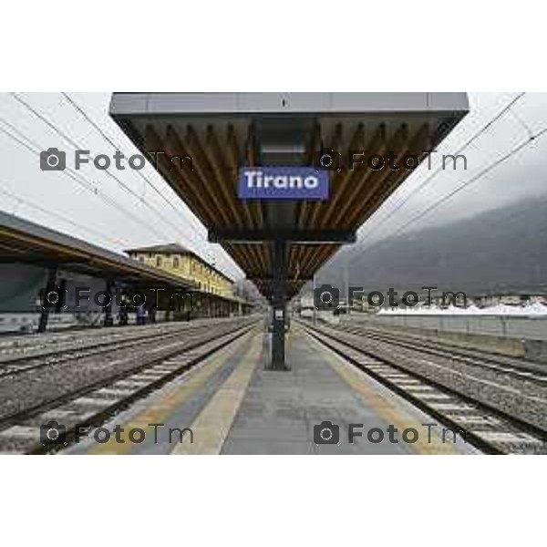 Tirano, Valtellina Sondrio Lavori ristrutturazione stazione ferroviaria rfi Olimpiadi 2026 2 Marzo 2026 Bergamo Italia foto Tiziano Manzoni Lapresse