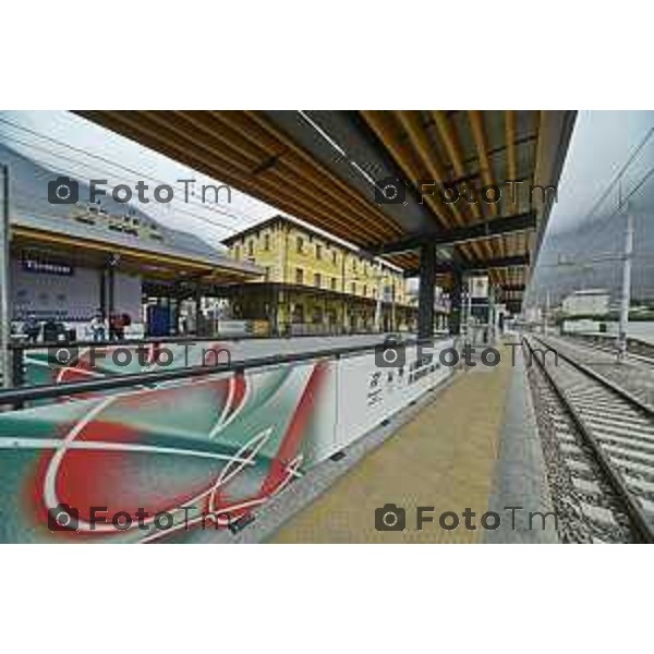Tirano, Valtellina Sondrio Lavori ristrutturazione stazione ferroviaria rfi Olimpiadi 2026 2 Marzo 2026 Bergamo Italia foto Tiziano Manzoni Lapresse
