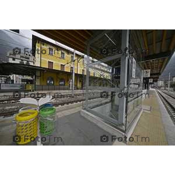 Tirano, Valtellina Sondrio Lavori ristrutturazione stazione ferroviaria rfi Olimpiadi 2026 2 Marzo 2026 Bergamo Italia foto Tiziano Manzoni Lapresse