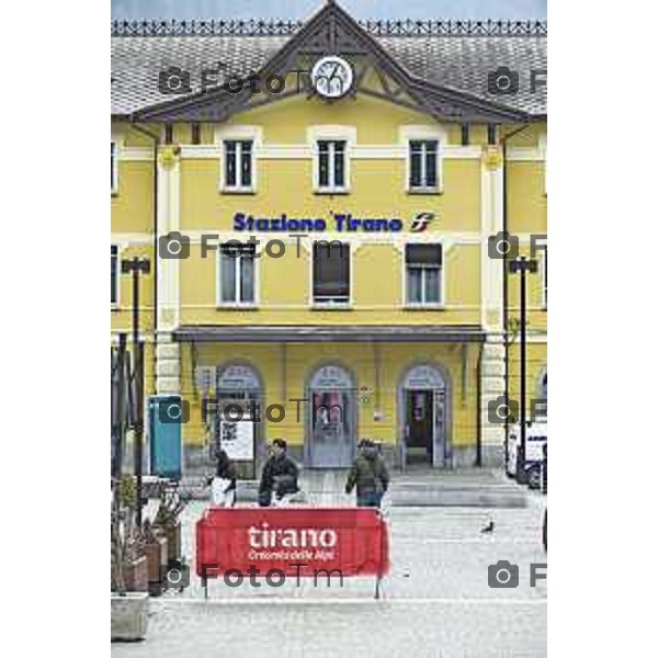 Tirano, Valtellina Sondrio Lavori ristrutturazione stazione ferroviaria rfi Olimpiadi 2026 2 Marzo 2026 Bergamo Italia foto Tiziano Manzoni Lapresse