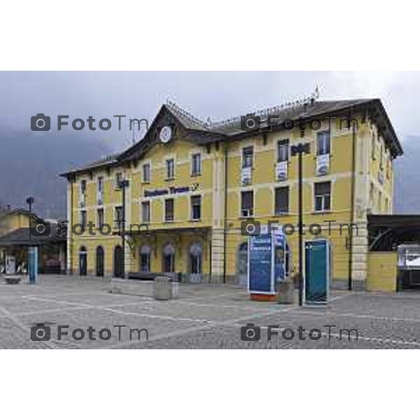Tirano, Valtellina Sondrio Lavori ristrutturazione stazione ferroviaria rfi Olimpiadi 2026 2 Marzo 2026 Bergamo Italia foto Tiziano Manzoni Lapresse