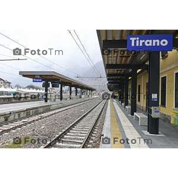 Tirano, Valtellina Sondrio Lavori ristrutturazione stazione ferroviaria rfi Olimpiadi 2026 2 Marzo 2026 Bergamo Italia foto Tiziano Manzoni Lapresse