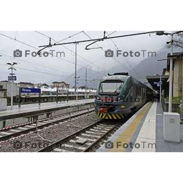 Tirano, Valtellina Sondrio Lavori ristrutturazione stazione ferroviaria rfi Olimpiadi 2026 2 Marzo 2026 Bergamo Italia foto Tiziano Manzoni Lapresse
