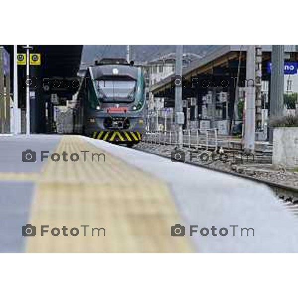 Tirano, Valtellina Sondrio Lavori ristrutturazione stazione ferroviaria rfi Olimpiadi 2026 2 Marzo 2026 Bergamo Italia foto Tiziano Manzoni Lapresse