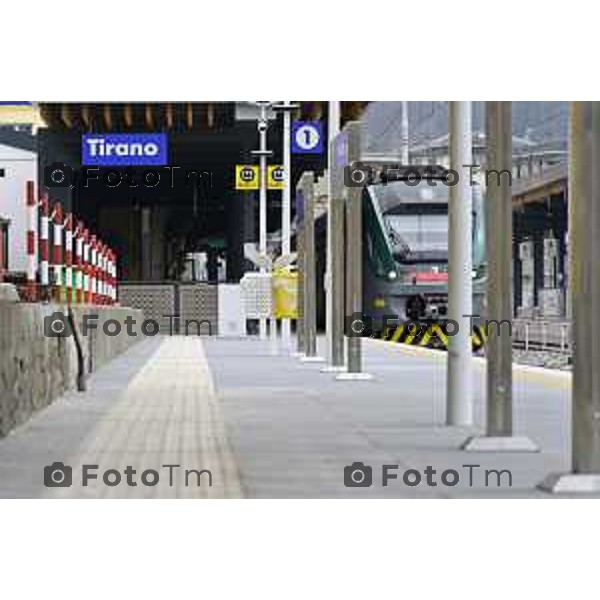Tirano, Valtellina Sondrio Lavori ristrutturazione stazione ferroviaria rfi Olimpiadi 2026 2 Marzo 2026 Bergamo Italia foto Tiziano Manzoni Lapresse