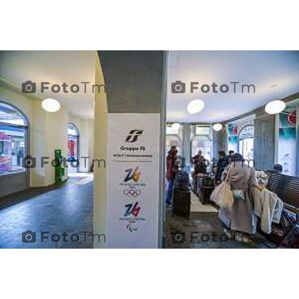 Tirano, Valtellina Sondrio Lavori ristrutturazione stazione ferroviaria rfi Olimpiadi 2026 2 Marzo 2026 Bergamo Italia foto Tiziano Manzoni Lapresse