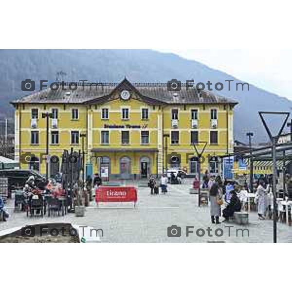Tirano, Valtellina Sondrio Lavori ristrutturazione stazione ferroviaria rfi Olimpiadi 2026 2 Marzo 2026 Bergamo Italia foto Tiziano Manzoni Lapresse