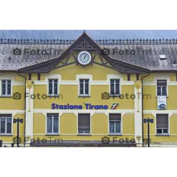 Tirano, Valtellina Sondrio Lavori ristrutturazione stazione ferroviaria rfi Olimpiadi 2026 2 Marzo 2026 Bergamo Italia foto Tiziano Manzoni Lapresse