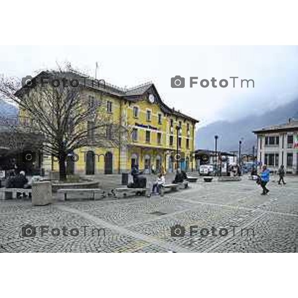 Tirano, Valtellina Sondrio Lavori ristrutturazione stazione ferroviaria rfi Olimpiadi 2026 2 Marzo 2026 Bergamo Italia foto Tiziano Manzoni Lapresse