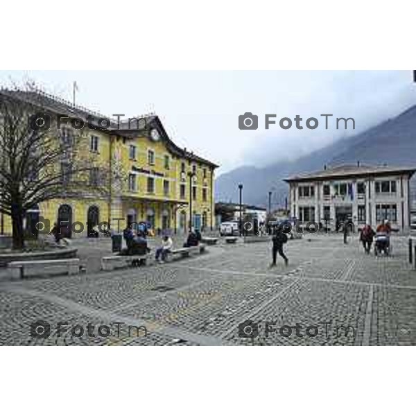 Tirano, Valtellina Sondrio Lavori ristrutturazione stazione ferroviaria rfi Olimpiadi 2026 2 Marzo 2026 Bergamo Italia foto Tiziano Manzoni Lapresse