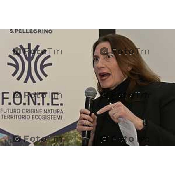 Insieme per il territorio. Stabilimento di S.Pellegrino a San Pellegrino Terme. illustrati i progetti sviluppati e pensati per il territorio, a partire da Casa Paradiso ne parla Michel Beneventi Ad dell\'azienda San Pellegrino. Tiziana Albanese è stata nominata direttore Technical and Production 4 Marzo 2026 Bergamo Italia foto Tiziano Manzoni Lapresse