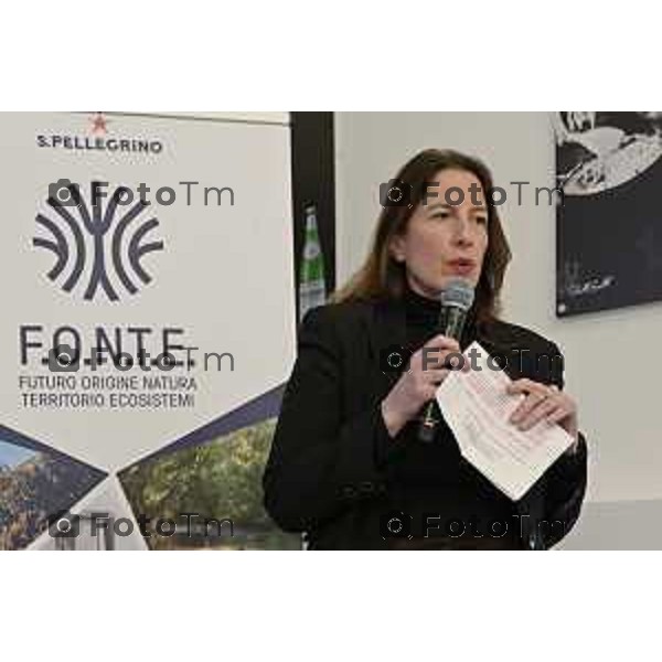 Insieme per il territorio. Stabilimento di S.Pellegrino a San Pellegrino Terme. illustrati i progetti sviluppati e pensati per il territorio, a partire da Casa Paradiso ne parla Michel Beneventi Ad dell\'azienda San Pellegrino. Tiziana Albanese è stata nominata direttore Technical and Production 4 Marzo 2026 Bergamo Italia foto Tiziano Manzoni Lapresse