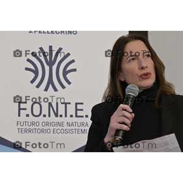 Insieme per il territorio. Stabilimento di S.Pellegrino a San Pellegrino Terme. illustrati i progetti sviluppati e pensati per il territorio, a partire da Casa Paradiso ne parla Michel Beneventi Ad dell\'azienda San Pellegrino. Tiziana Albanese è stata nominata direttore Technical and Production 4 Marzo 2026 Bergamo Italia foto Tiziano Manzoni Lapresse