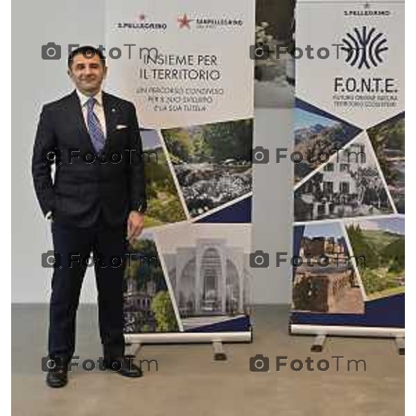 Insieme per il territorio. Stabilimento di S.Pellegrino a San Pellegrino Terme. illustrati i progetti sviluppati e pensati per il territorio, a partire da Casa Paradiso ne parla Michel Beneventi Ad dell\'azienda 4 Marzo 2026 Bergamo Italia foto Tiziano Manzoni Lapresse