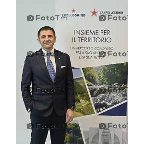 Insieme per il territorio. Stabilimento di S.Pellegrino a San Pellegrino Terme. illustrati i progetti sviluppati e pensati per il territorio, a partire da Casa Paradiso ne parla Michel Beneventi Ad dell\'azienda 4 Marzo 2026 Bergamo Italia foto Tiziano Manzoni Lapresse