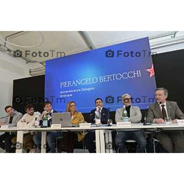 Insieme per il territorio. Stabilimento di S.Pellegrino a San Pellegrino Terme. illustrati i progetti sviluppati e pensati per il territorio, a partire da Casa Paradiso ne parla Michel Beneventi Ad dell\'azienda 4 Marzo 2026 Bergamo Italia foto Tiziano Manzoni Lapresse