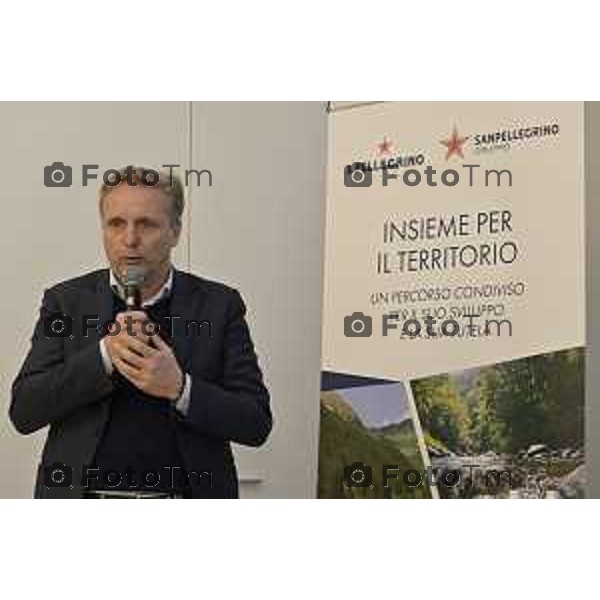 Insieme per il territorio. Stabilimento di S.Pellegrino a San Pellegrino Terme. illustrati i progetti sviluppati e pensati per il territorio, a partire da Casa Paradiso Giuliano Gianpietro Ghisalberti 4 Marzo 2026 Bergamo Italia foto Tiziano Manzoni Lapresse